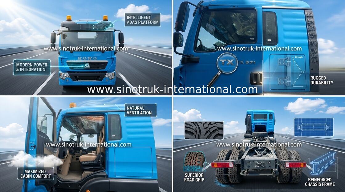 Tipo del camion LHD del trattore di 371HP SINOTRUK HOWO 6x4
