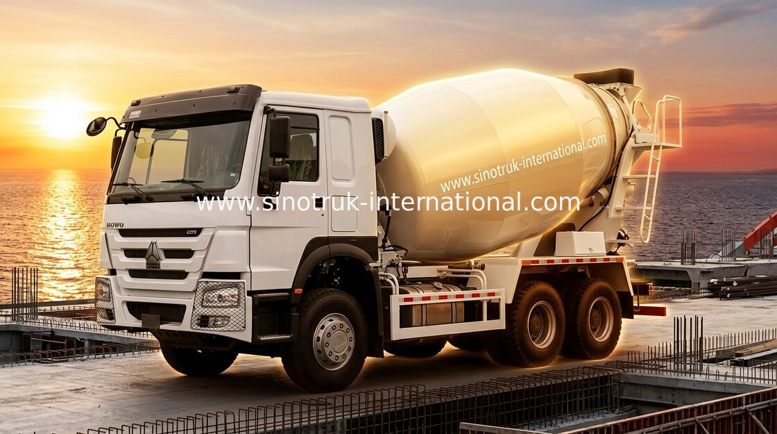 SINOTRUK HOWO LHD 6×4 10 ruote Camione miscelatore di calcestruzzo Alta potenza 400 CV