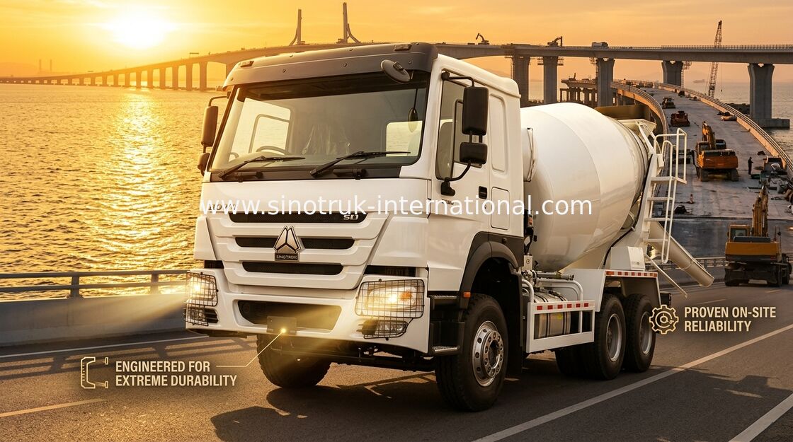 Alta potenza 400 CV HOWO Mixer Truck 6-12CBM LHD 6×4 10 Ruote