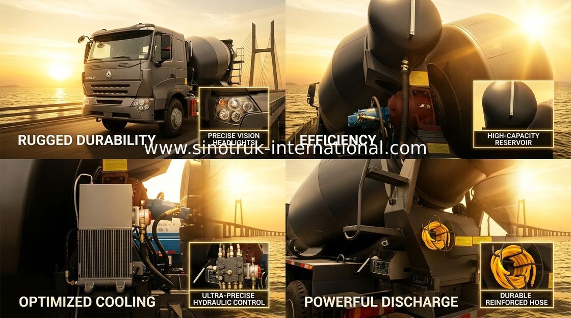 Camion 10CBM 371HP 6X4 LHD della betoniera dell'INTERNAZIONALE HOWO A7 di SINOTRUK
