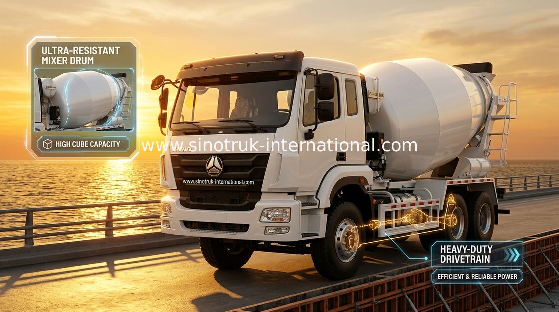 Camion Euro2 290HP 6X4 ZZ5255GJBM3846B1 della pompa della betoniera di SINOTRUK HOHAN