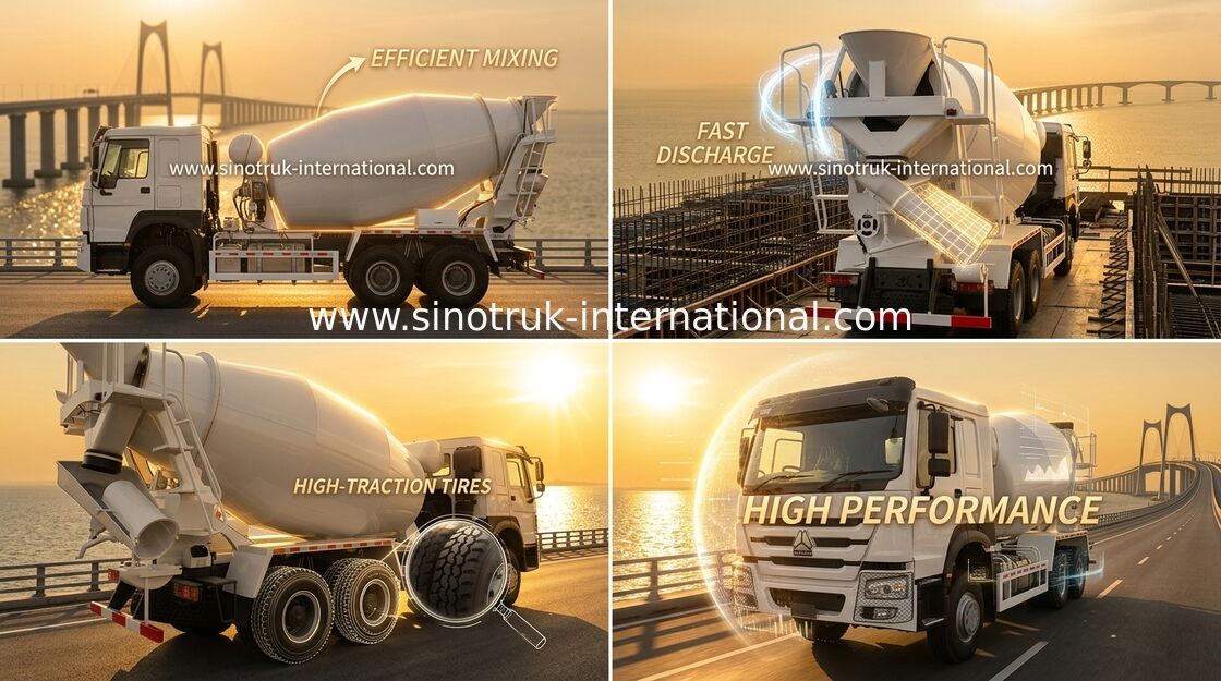 Camion di 10-20CBM 6 x 4 della betoniera di Sinotruk Howo costruzione 340Hp dell'euro 2