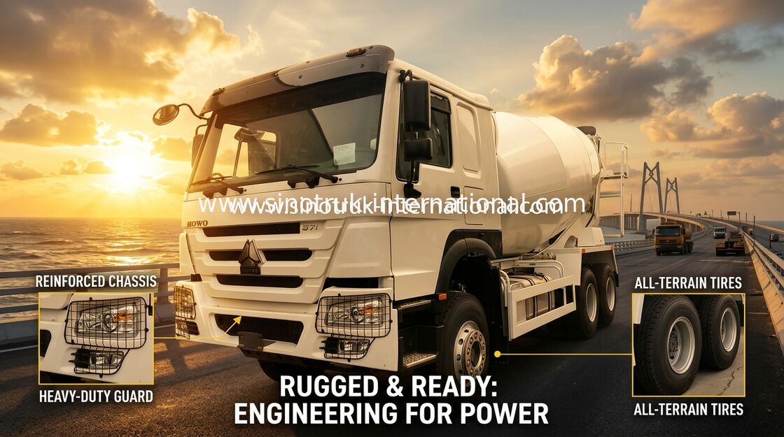 Autobetoniera HOWO 371HP 10m³ con Pompa e Motore Eaton per Costruzioni Pesanti