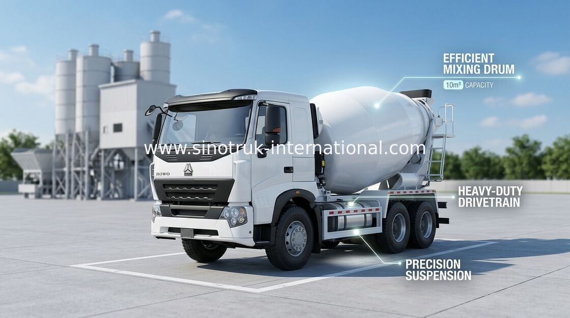 camion 9CBM, miscelatore resistente all'uso della betoniera di 336HP 6X4 LHD A7 del camion del cemento del carro armato