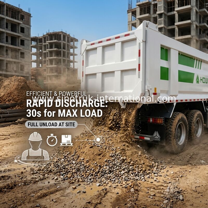 7300*2300*1500mm Cargo Box Heavy Duty Dump Truck per il trasporto fluido di merci RHD / LHD Tipo di guida