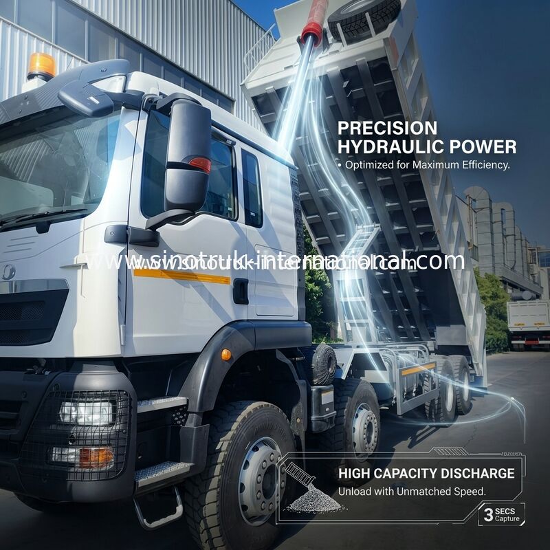 26.91CBM Potente HOWO TX 8x4 Tipper Dump Truck Con 12.00R20 Ruota