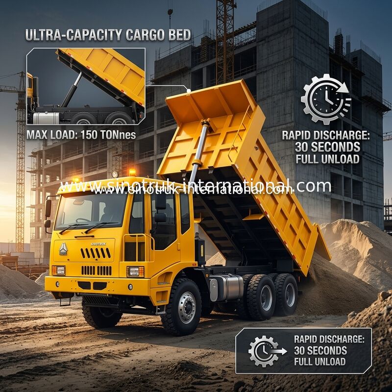 Autocarro versatile per carichi pesanti con dimensioni del cassone 5800*3200*1800mm e cabina HW7D