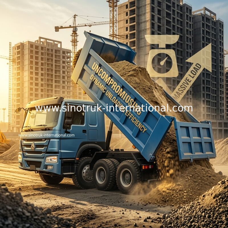 Affascinante Blue HOWO 8×4 380HP 26.91CBM Dump Truck dove la potenza incontra la precisione in ogni carico!