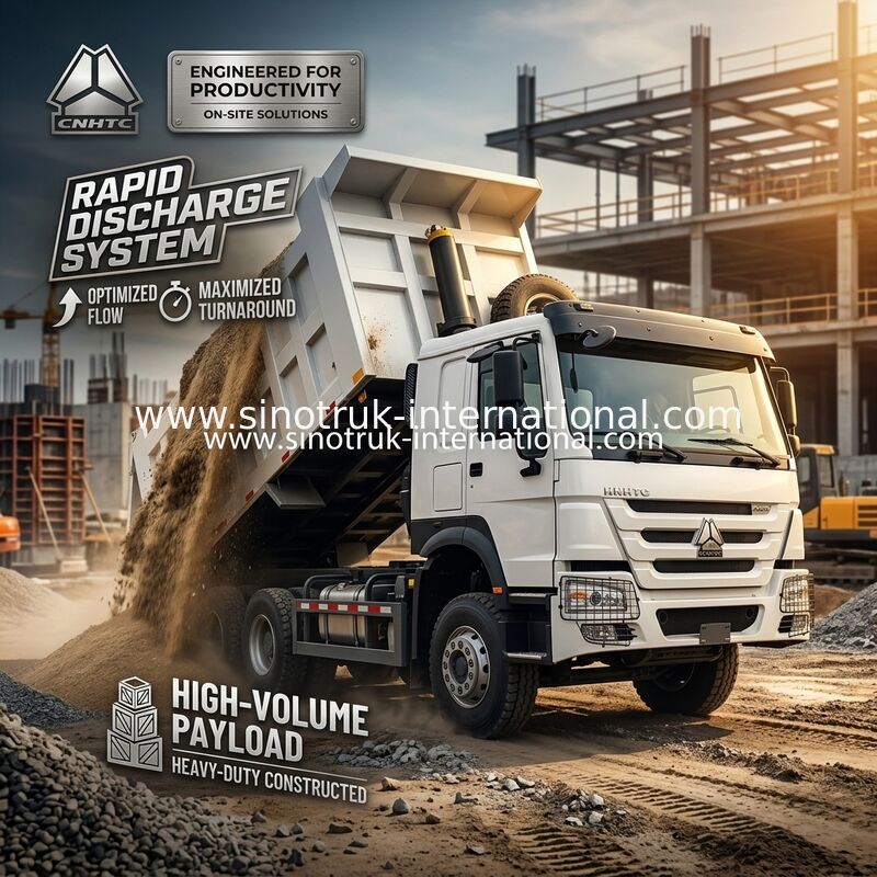 Grandi capacità 27 metri cubi 4 assi camion di scarico 400 cavalli per un funzionamento efficiente