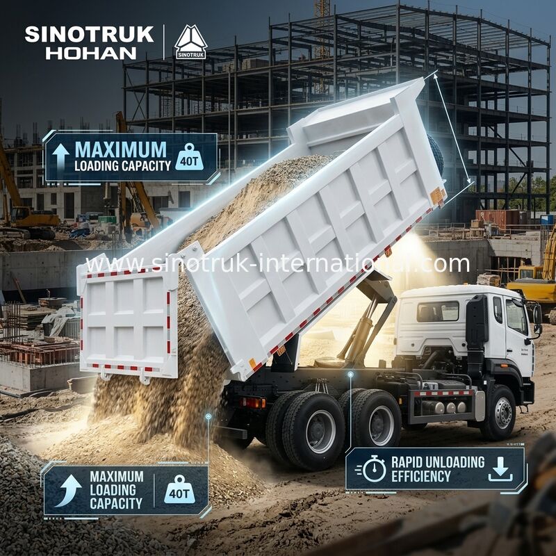 SINOTRUK HOWO 400 CV camion di scarico per la costruzione N7 Militare luci di avvertimento paraurti