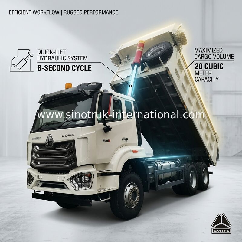 Howo costruzione 6x4 tipper dump truck RHD drive