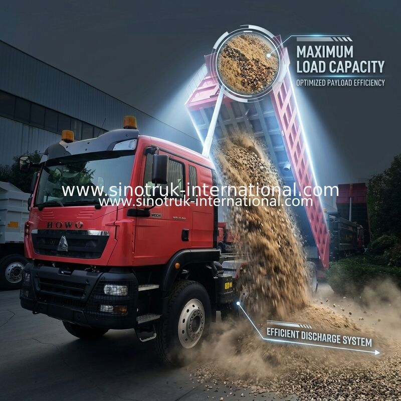 8 × 4 Lhd 12 ruote Sinotruk Tipper 400 HP Euro 2