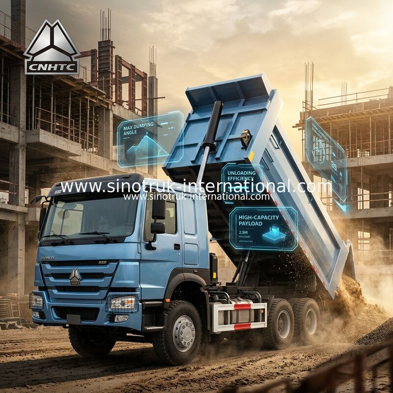 Ribaltabile a U Blu (20CBM, 6×4, 380CV): Vantaggi Eccezionali per lo Scarico Rapido dei Materiali