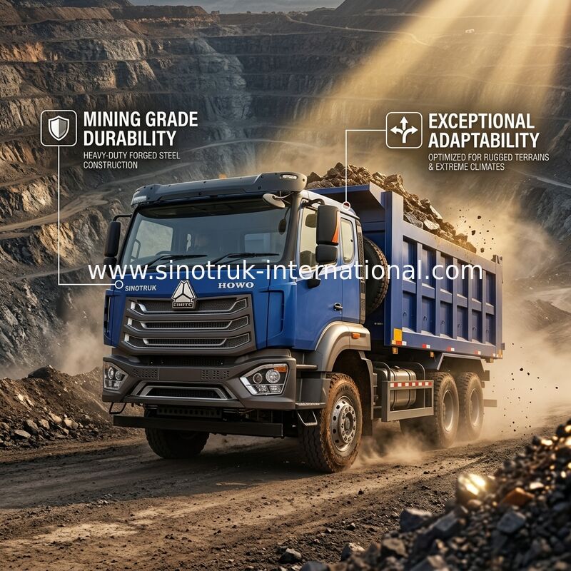 Camion a gomma SINOTRUK HOHAN 371HP 10 ruote LHD 40 tonnellate 20-30CBM ZZ3317N356JB1