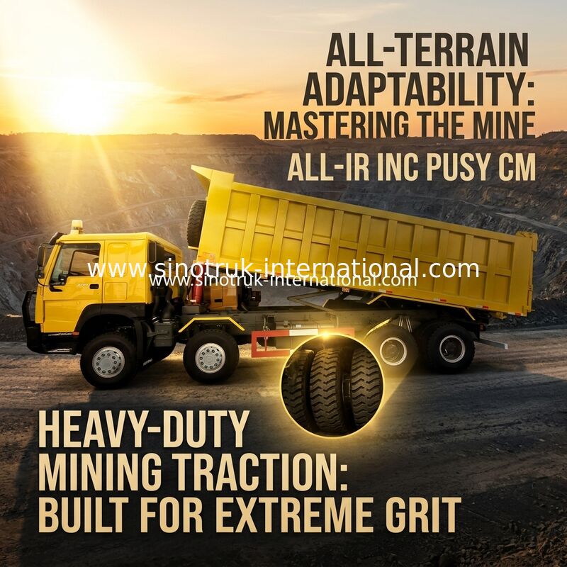 Sinotruk Howo Tipper Dump Truck 400Hp 8 × 4 50-60Tons Lhd 12 Ruote Gran vassoio