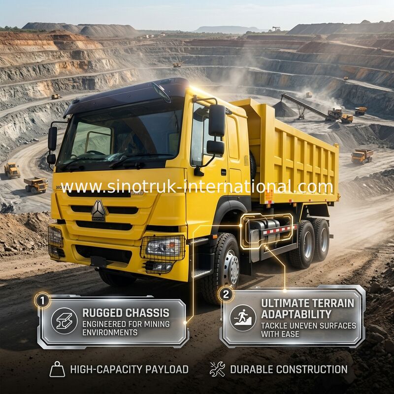 Sinotruk Howo Tipper Dump Truck Weichai 380Hp 10 Ruote 6 × 4 Rhd 20CBM