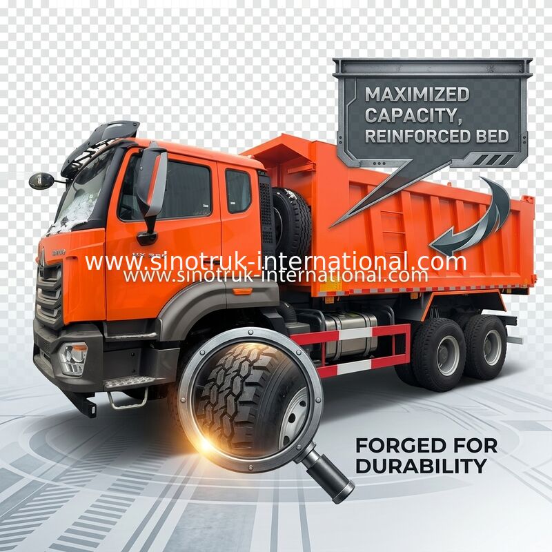 Sinotruk Hohan Dump Truck N7 6 × 4 10 Ruote 380 HP Lhd O Rhd
