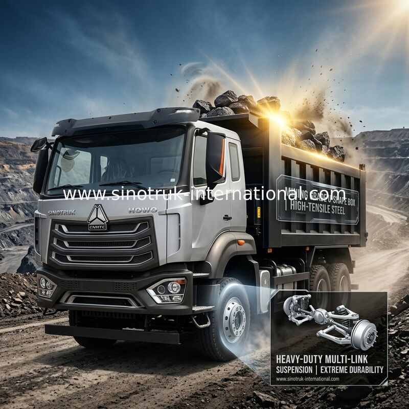 Carrozza Tipper Dump Truck LHD 6X4 400HP Diamond Silver di SINOTRUK HOWO N7