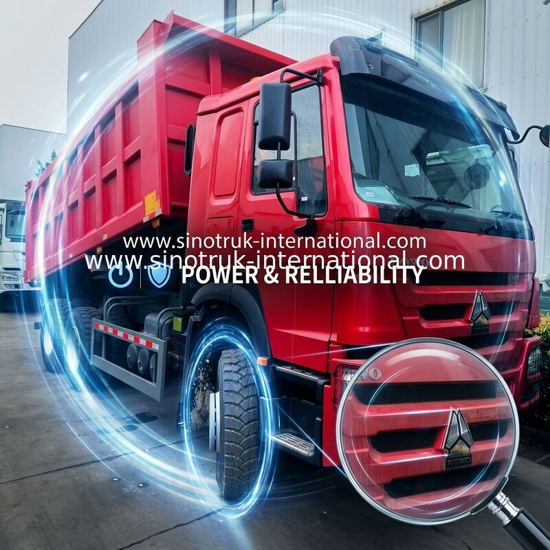 Sinotruk Howo Tipper Dump Truck 380Hp 6 × 4 con Hyva cilindro idraulico per l'estrazione mineraria