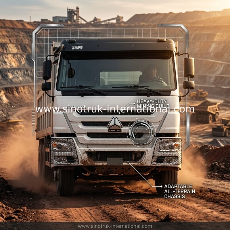 Bianco LHD 10Wheels di SINOTRUK HOWO Tipper Dump Truck 6×4 400HP 20CBM