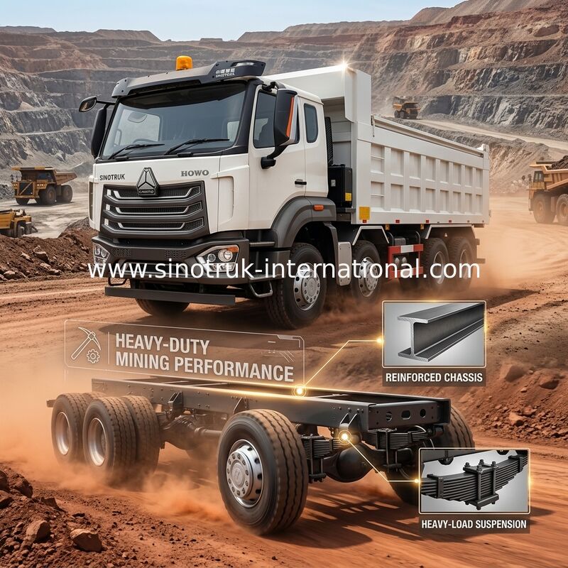 × 4 di Sinotruk Howo Tipper Dump Truck Brand New 380Hp Rhd 12Wheels 8