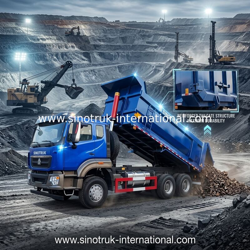 SINOTRUK HOWO Camionetto di scarico a capovolgimento 6 × 4 10 ruote RHD 380 HP U Tipo 1