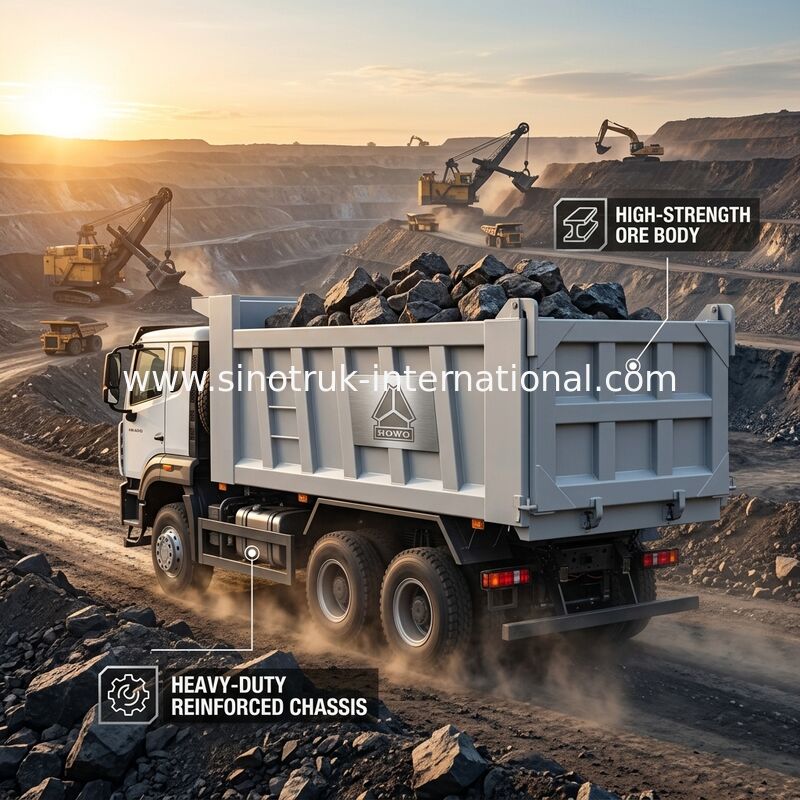 Ruote alte di Tipper Dump Truck LHD 6×4 10 di bianco di cavalli vapore 400HP HOWO