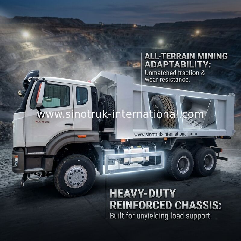 Estrazione mineraria del × 4 di Sinotruk Howo Tipper Dump Truck New NX 10Wheels 400Hp 6