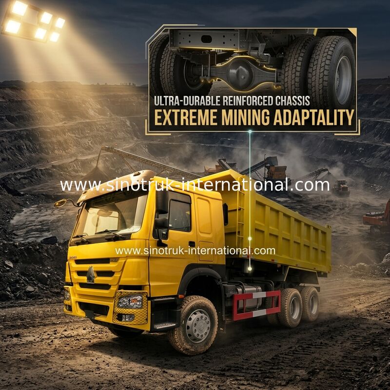 SINOTRUK HOWO 400HP Tipper Dump Truck For Construction A7 ZZ3257V3847B1 giallo