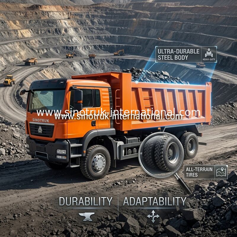 Sinotruk arancio Howo 6 x 4 Tipper Dump Truck New 371HP LHD