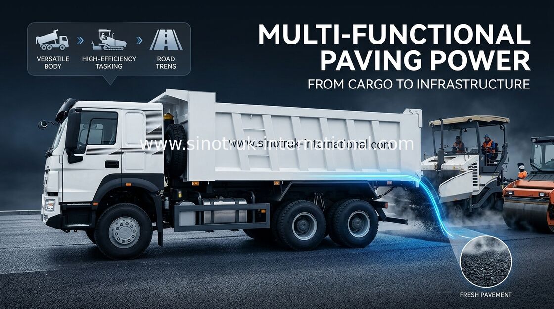 SINOTRUK Howo Tipper Dump Truck LHD 6X4 371HP nel colore bianco