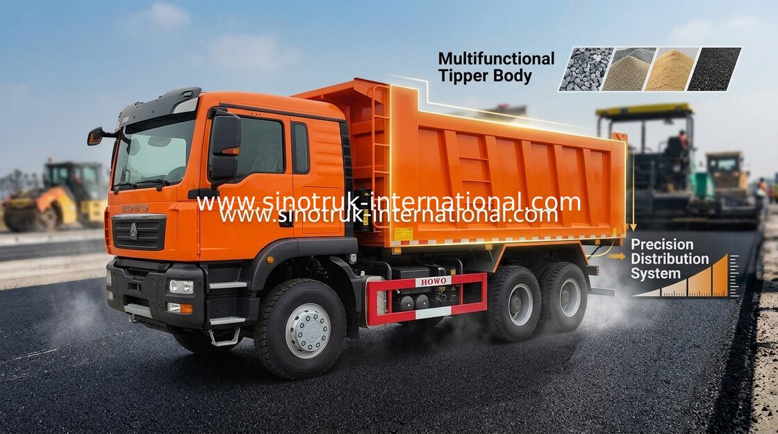 Grande capacità Tipper Dump Truck For Construction di HOWO RHD 30 - 40 tonnellate