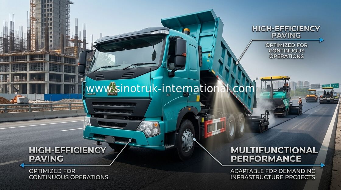 Autocarro con cassone ribaltabile del ribaltatore di SINOTRUK HOWO A7 per le tonnellate di ruote di RHD 10 delle costruzioni 30 - 40