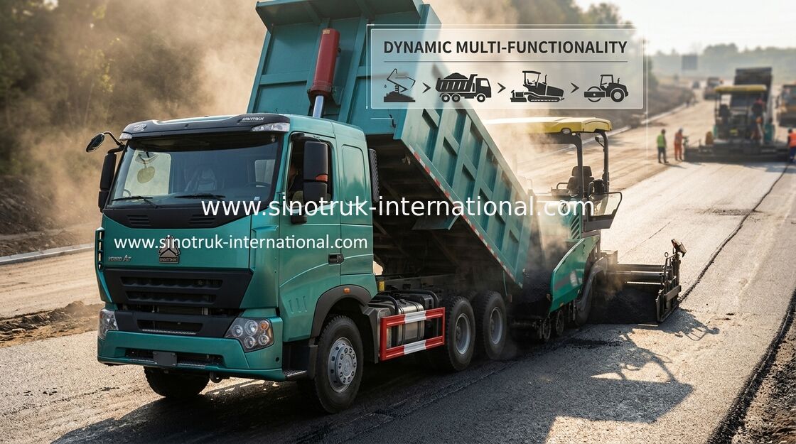 Tipo di azionamento del consumo di combustibile del motore di Sinotruk dell'autocarro a cassone di ZZ3257M3847N1 Howo 8×4