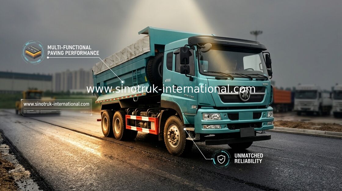 25 - 40 tonnellate di CNHTC del ribaltatore di autocarro con cassone ribaltabile 371HP 10 spinge per l'estrazione mineraria/impianti municipali