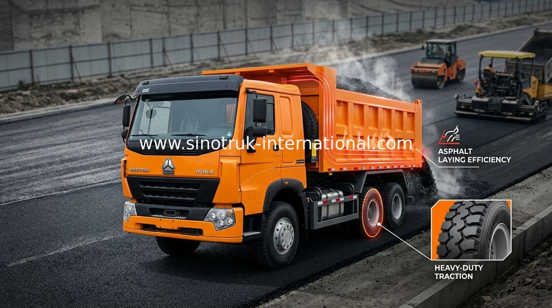 30 - 40 tonnellate di SINOTRUK di autocarro con cassone ribaltabile LHD 371HP 6X4 per il materiale da costruzione di carico