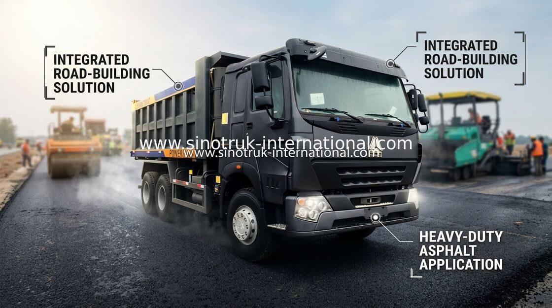 20 6X4 di CBM 30 - 40 sistema di sollevamento anteriore dell'autocarro con cassone ribaltabile di tonnellata SINOTRUK LHD 371 HP