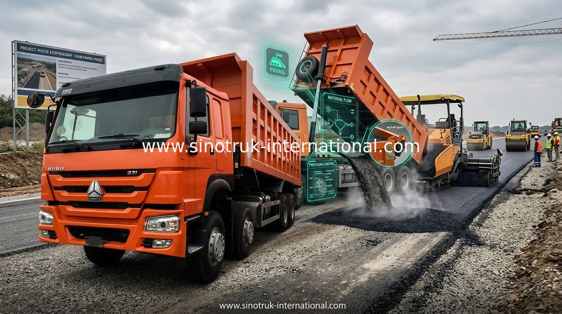 Autocarro con cassone ribaltabile efficiente basso del ribaltatore del consumo di combustibile 371HP 8x4 RHD SINOTRUK HOWO