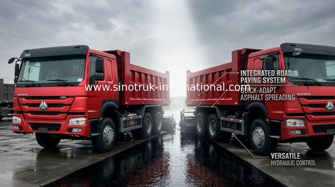 L'autocarro con cassone ribaltabile di Sinotruk Howo di industria estrattiva 336HP 6X4 RHD bianco 30 tonnellate/rosso/si inverdisce