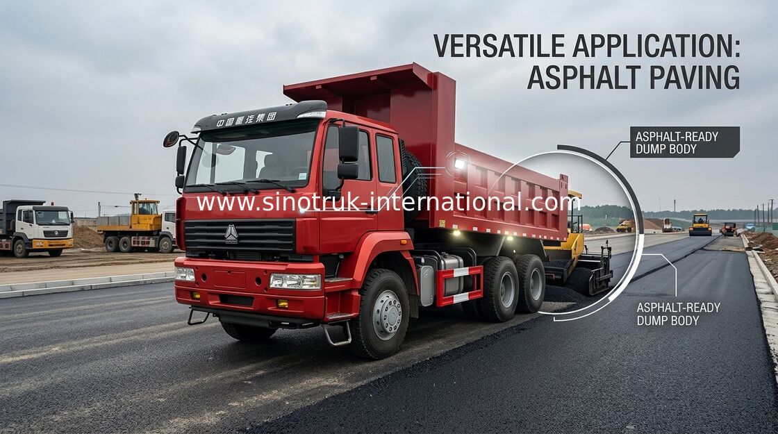 Autocarro a cassone dorato 290 HP 10 di principe di SINOTRUK - autocarro con cassone ribaltabile pesante di 25CBM ZZ3251M3241W