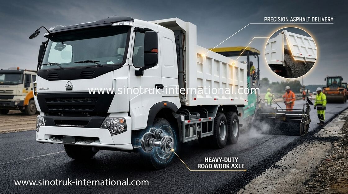 Rendimenti del combustibile bianco dell'autocarro con cassone ribaltabile di Sinotruk Howo di colore alto 30 - 40 tonnellate per estrarre