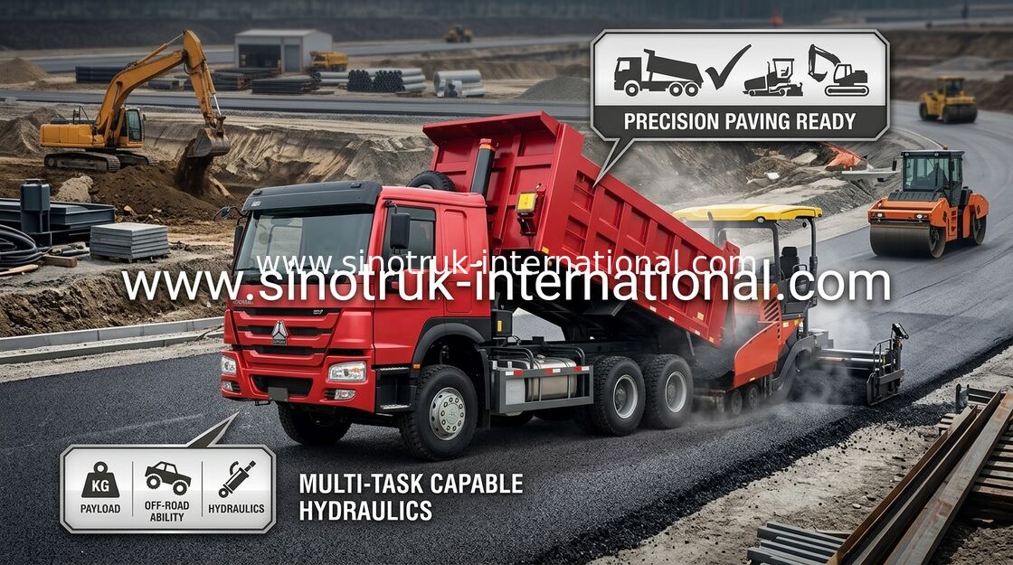 Sollevamento anteriore del motore 336HP HYVA dell'euro 2 dell'autocarro con cassone ribaltabile del ribaltatore di LHD 6X4 SINOTRUK HOWO