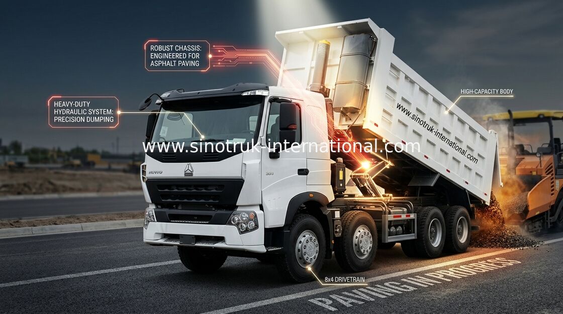 Autocarro con cassone ribaltabile di Sinotruk Howo A7 371 HP 12 tonnellate 20 - 30 CBM ZZ3317N3867N1 delle ruote LHD 60