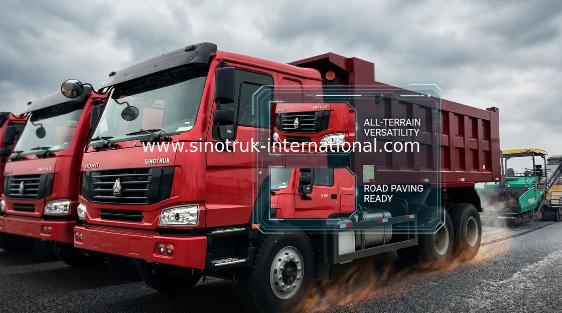 L'autocarro con cassone ribaltabile di HOWO 10 spinge 371HP LHD 10 - 25 CBM 30 - 40tons per industria estrattiva