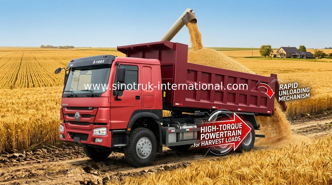 Autocarro con cassone ribaltabile del ribaltatore di SINOTRUK HOWO 10 - 25CBM con giocatore di Seat della sospensione dell'aria il MINI