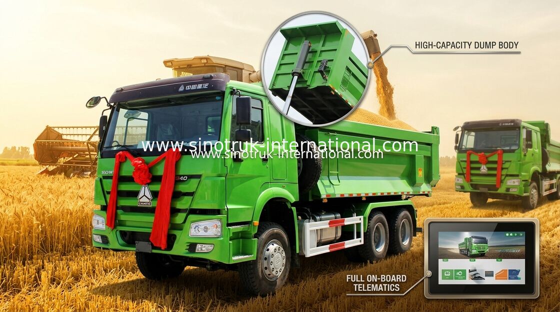 Autocarro con cassone ribaltabile del ribaltatore del materiale da costruzione 266 HP - autocarro con cassone ribaltabile commerciale di 420 HP