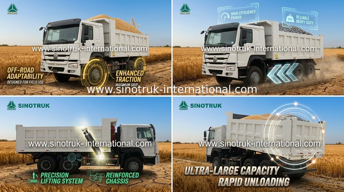 L'autocarro con cassone ribaltabile del ribaltatore di industria estrattiva 10 spinge 30 - cilindro di Lifiting della parte anteriore di 40Ton HYVA