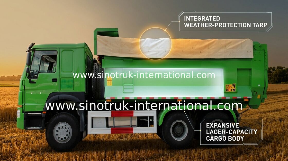Autocarro con cassone ribaltabile resistente del ribaltatore di SINOTRUK per il materiale da costruzione di trasporto