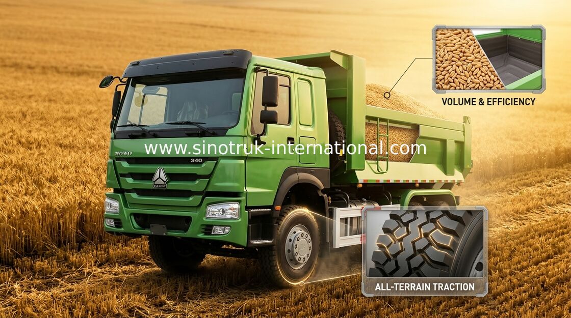 Autocarro con cassone ribaltabile resistente del ribaltatore di SINOTRUK HOWO ZZ3257N3647A per i lavori pubblici
