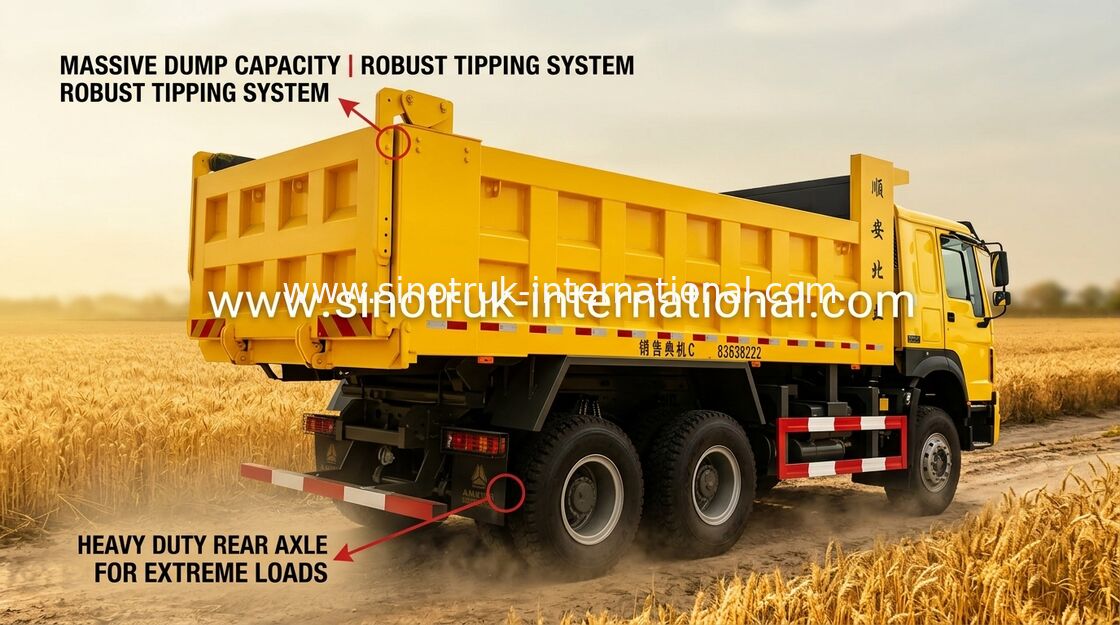 Lo scarico cino Howo del ribaltatore trasporta 6X4 su autocarro 10-25 CBM per il trasporto del materiale da costruzione
